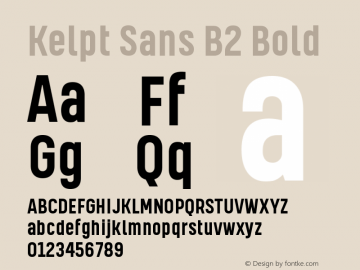 KelptSansB2-Bold Version 1.000 | wf-rip DC20190605 Font Sample