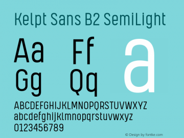 KelptSansB2-SemiLight Version 1.000 | wf-rip DC20190605 Font Sample