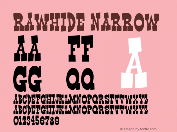 Rawhide Narrow Version 3.000 | wf-rip DC20170315 Font Sample