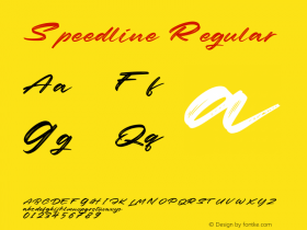 Speedline Version 1.00;September 6, 2020;FontCreator 12.0.0.2552 64-bit Font Sample
