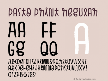 PastoPrint-Regular Version 1.000图片样张
