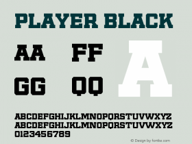Player-Black Version 1.0 April 2007 | wf-rip 20070420 Font Sample