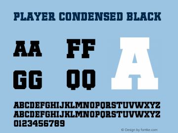 PlayerCondensed-Black Version 1.0 April 2007 | wf-rip 20070420图片样张