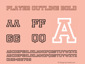 PlayerOutline-Bold Version 1.0 April 2007 | wf-rip 20070420 Font Sample
