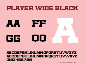 PlayerWide-Black Version 1.0 April 2007 | wf-rip 20070420 Font Sample