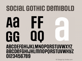 SocialGothic-Demibold Version 2.34 | wf-rip DC20140910图片样张