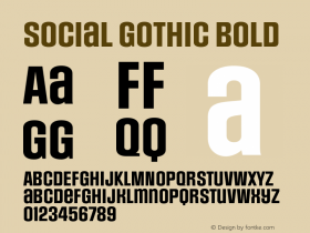 SocialGothic-Bold Version 2.34 | wf-rip DC20140910图片样张