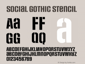 SocialGothicStencil Version 2.34 | wf-rip DC20140910图片样张