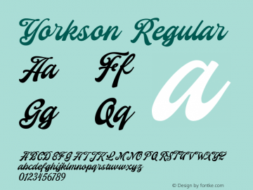 Yorkson-Regular Version 1.000 Font Sample