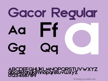 Gacor Version 1.00;September 11, 2020;FontCreator 12.0.0.2552 64-bit Font Sample