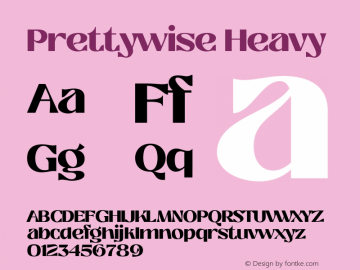 Prettywise Heavy Version 1.000;hotconv 1.0.109;makeotfexe 2.5.65596图片样张