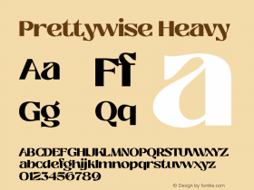 Prettywise Heavy Version 1.000 Font Sample