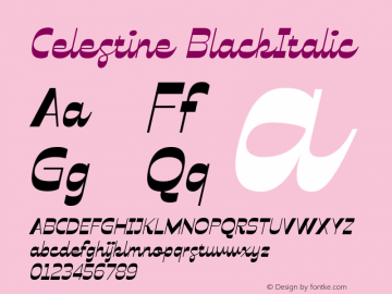 Celestine Black Italic Version 1.000图片样张