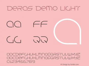 Deras Demo Light Version 1.004;Fontself Maker 3.5.1 Font Sample