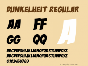 Dunkelheit Version 1.00;July 10, 2020;FontCreator 12.0.0.2563 64-bit图片样张