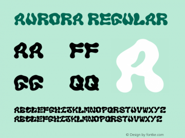 AURORA Regular Version 1.000 Font Sample