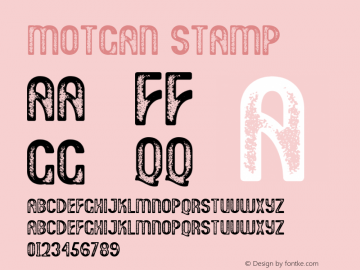 Motgan Stamp Version 1.00;July 28, 2020;FontCreator 13.0.0.2681 64-bit图片样张