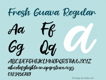 Fresh Guava Version 1.000 Font Sample