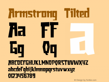 Armstrong Tilted Version 1.00;June 21, 2020;FontCreator 12.0.0.2563 64-bit Font Sample