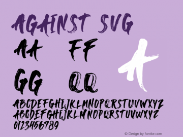 Against SVG Version 1.00;June 12, 2020;FontCreator 12.0.0.2563 64-bit图片样张