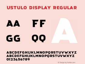 Ustulo Version 1.7 Font Sample