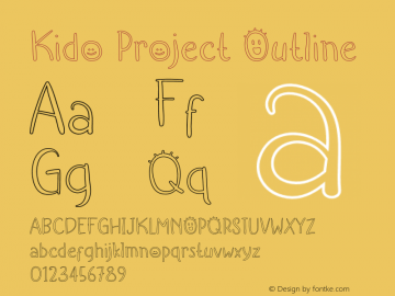 Kido Project Outline Version 1.00;June 20, 2020;FontCreator 12.0.0.2563 64-bit Font Sample