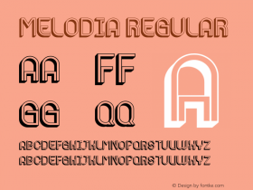 Melodia Regular Version 1.000 Font Sample