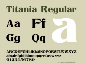 Titania Version 1.000 Font Sample