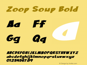 ZoopSoup-ExpandedBold Version 1.000 Font Sample