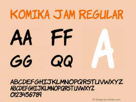 Komika Jam Regular 2.0 Font Sample