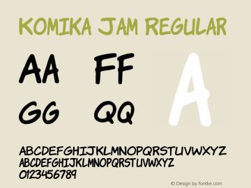 Komika Jam Regular 2.0 Font Sample