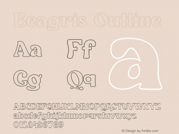 Beagris Outline Version 1.001;Fontself Maker 3.5.1图片样张