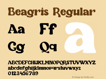 Beagris Version 1.003;Fontself Maker 3.5.1图片样张