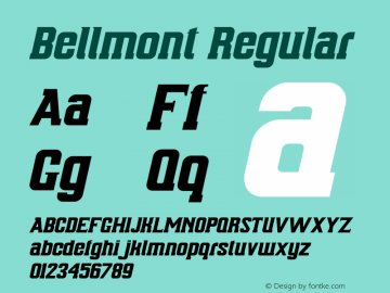 Bellmont Version 1.00;July 4, 2020;FontCreator 12.0.0.2525 64-bit Font Sample