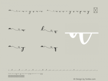 Monogram Calligraphy 5 Version 1.001;Fontself Maker 3.5.1图片样张