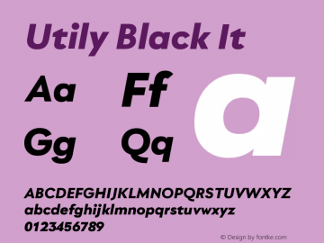Utily Black It Version 0.000;hotconv 1.0.109;makeotfexe 2.5.65596 Font Sample