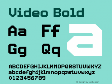 Video-Bold Version 2.000 | wf-rip DC20170910 Font Sample