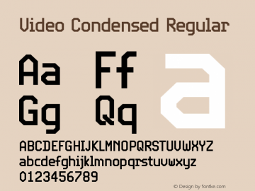 VideoCond-Regular Version 2.000 | wf-rip DC20170910 Font Sample