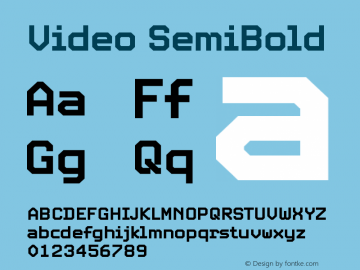 Video-SemiBold Version 2.000 | wf-rip DC20170910 Font Sample