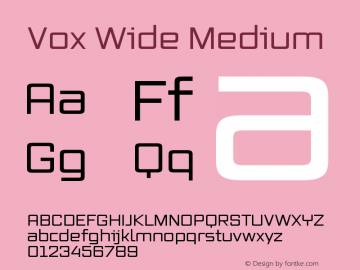 VoxWide-Medium Version 2.3 | wf-rip DC20130215 Font Sample