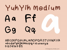 YukYik Version 001.000 Font Sample