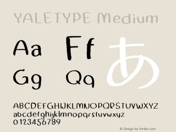 YALETYPE Version 001.000图片样张