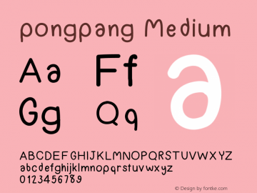 pongpang Version 001.000 Font Sample