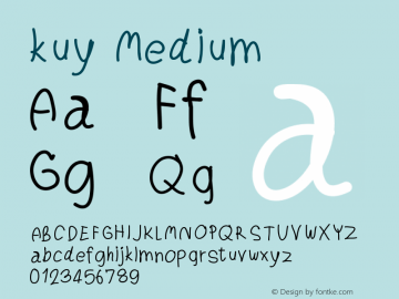 kuy Version 001.000 Font Sample