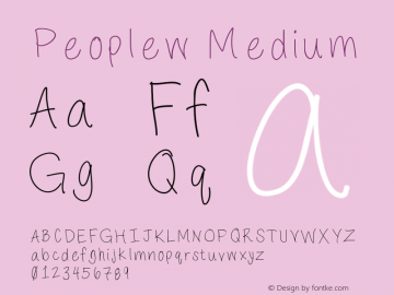 Peoplew Version 001.000 Font Sample