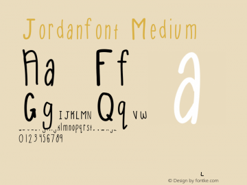 Jordanfont Version 001.000图片样张