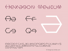 Hexagon Medium Version 001.000 Font Sample