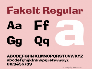 FakeIt Regular Unknown Font Sample