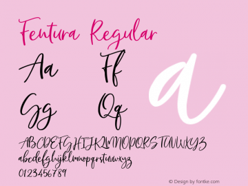 Fentura Version 1.00;August 12, 2020;FontCreator 12.0.0.2567 64-bit Font Sample