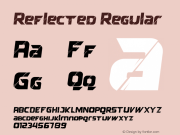 Reflected Version 1.00;July 31, 2020;FontCreator 12.0.0.2563 64-bit图片样张